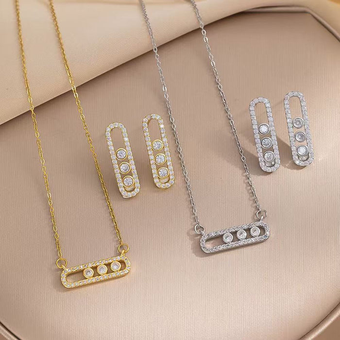 Wholesale Geometric Paperclip Clavicle Necklace