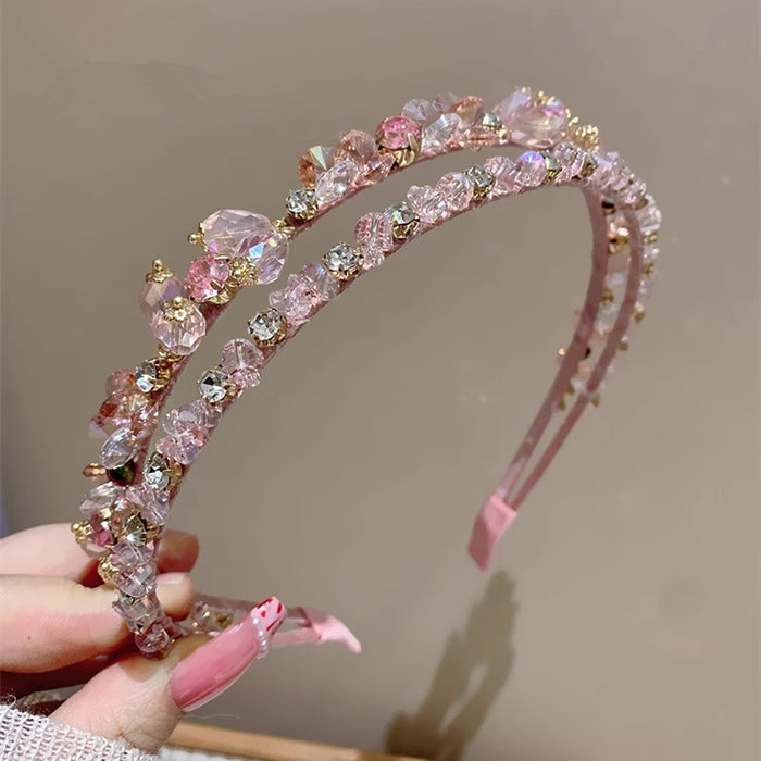 Wholesale Headband Women's Double-layer Outgoing Rhinestone Headband