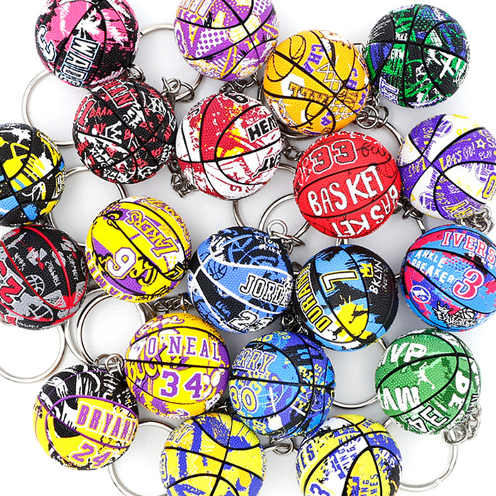 Wholesale PVC Letter Basketball Keychain JDC-KC-QLPing007