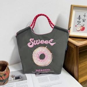 Wholesale Zippered Embroidered Shoulder Bag Waterproof Nylon Messenger Bag Handheld Canvas Bag