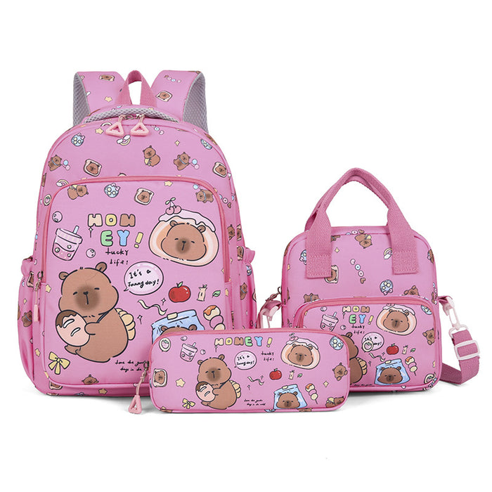 Wholesale Children' s Cute Three-Piece Backpack Bag Set