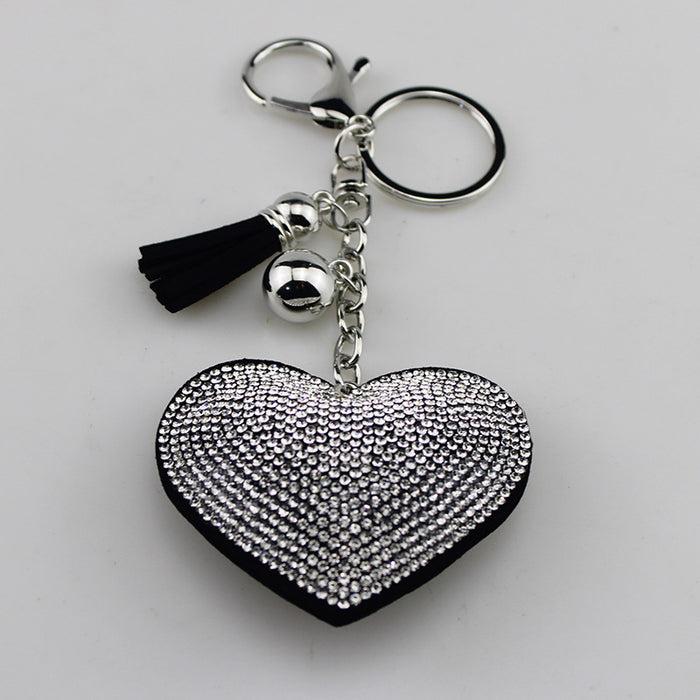 Wholesale Heart Shaped Rhinestone Keychain Fashion Accessory For Gift Boutique Resale