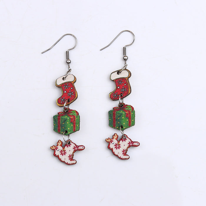 Wholesale Christmas earring simple all-match  elk snowflake earrings