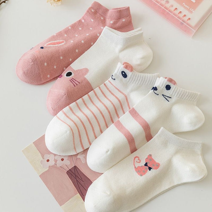 Wholesale Socks, Short Socks, Shallow Mouth Invisible Socks, Mid Barrel, Short Barrel, Cartoon Thin Ship Socks