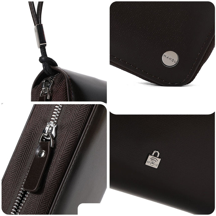 Wholesale Oil Wax Leather Men' s Clutch Wallet PU Leather Casual Style Everyday Accessory