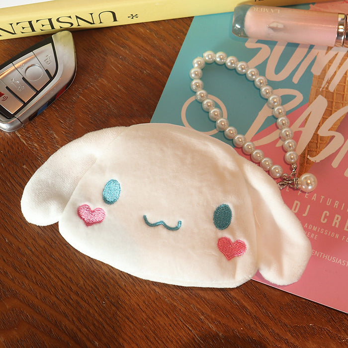Wholesale Cute Cartoon Plush Dog Paw Coin Purse Pearl Bead Zipper Wallet With Keychain Multifunctional Card Holder Pouch Casual Party Gift