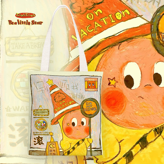 Wholesale Cartoon print canvas shoulder bags