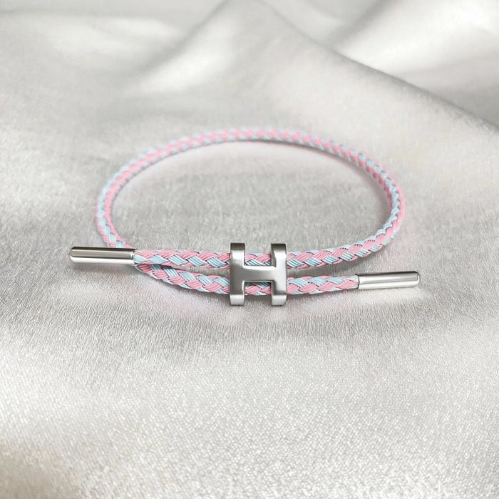 Wholesale I-Shaped Buckle Steel Wire Bracelet H Buckle Adjustable Titanium Steel Bracelet