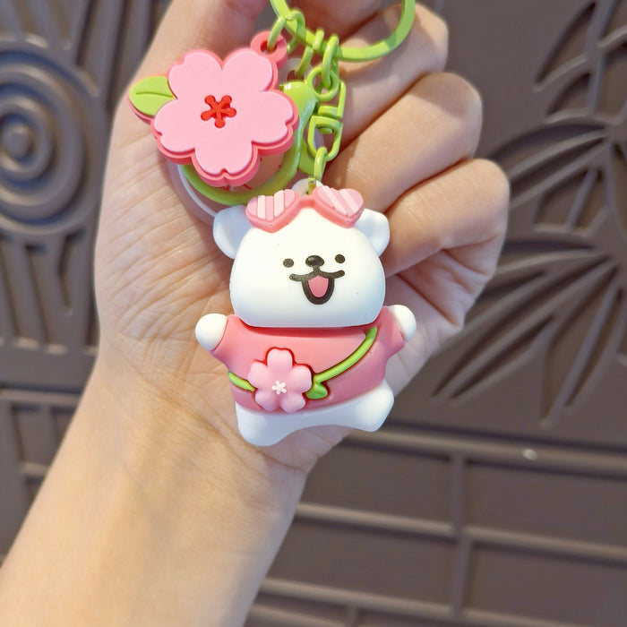 Wholesale Line Puppy Silicone Keychain Cartoon Backpack Pendant Gift MOQ≥5