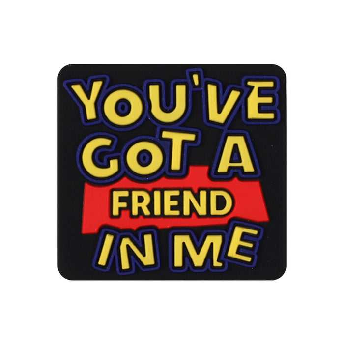 Wholesale 20pcs High color value cartoon letter silicone beads glitter loose beads diy mobile phone chain key chain material beaded pen jewelry