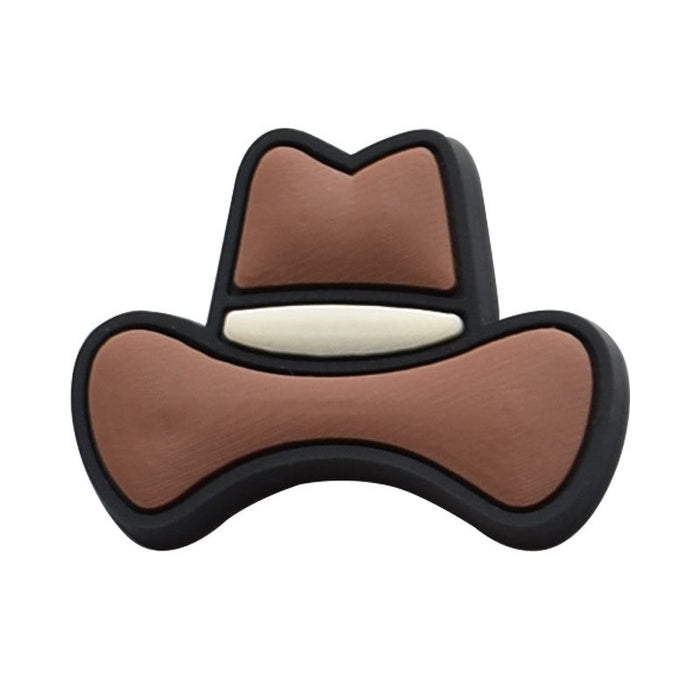 Wholesale 100 PCS PVC Cartoon Western Cowboy Style Cow Pattern DIY Shoe Buckle JDC-SC-RYY005