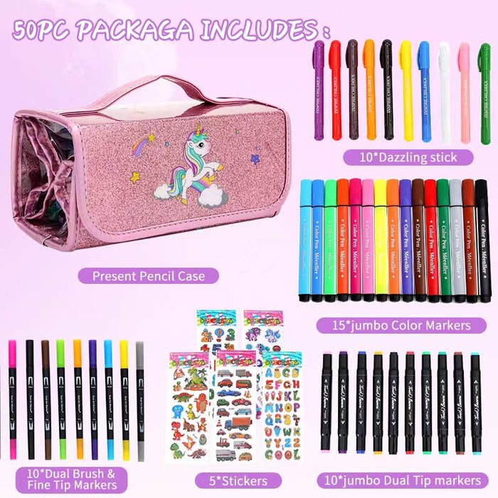 Wholesale marker pen 50PC bag watercolor pen painting suit