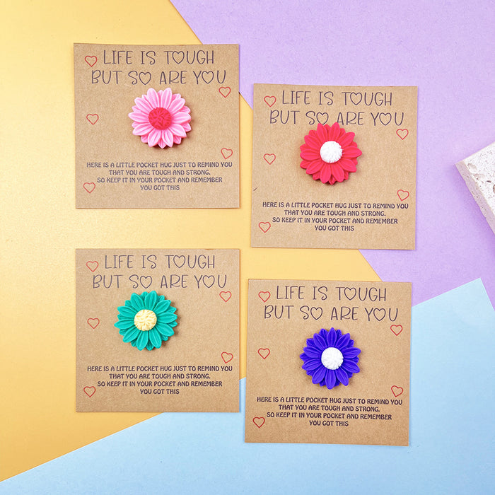 Wholesale English plant sunflower pocket Decorations hug card
