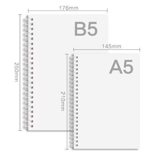 Wholesale HPOP printed pattern A5 spiral notebook for students and office use.