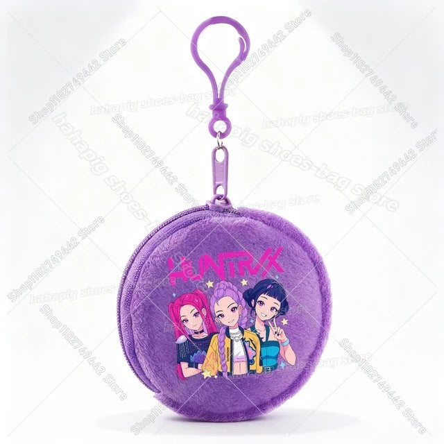 Wholesale Casual Kpop Style Cartoon Coin Purse For Girls Polyester Zipper Wallet Everyday Fashion Accessory Resale Gift