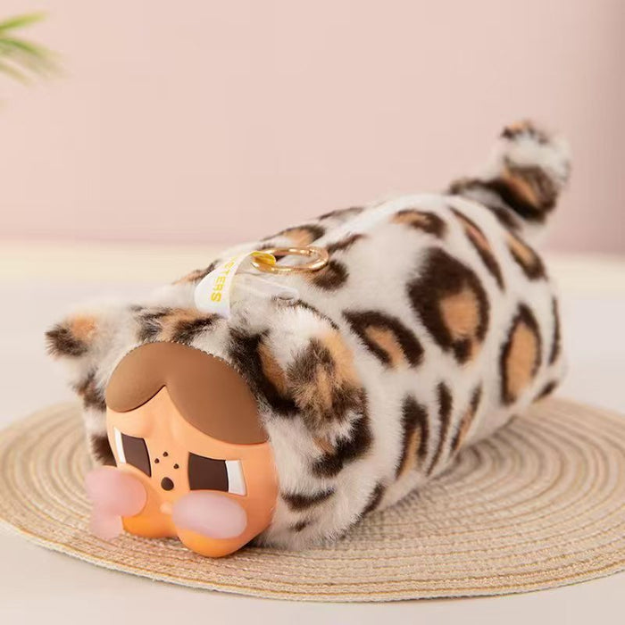 Wholesale Short Plush Cat Head Pencil Case Cartoon Design MOQ≥2