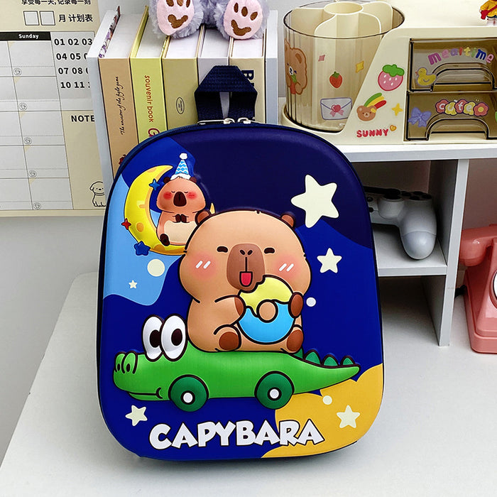 Wholesale New Groundhog Backpack Cute Kindergarten Backpack Boys and Girls Backpack Cute Cartoon Hard Shell