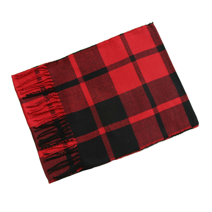 Wholesale  Casual Brushed Thick British Plaid Long
