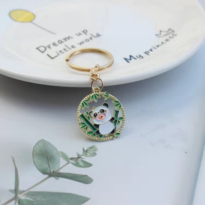 Wholesale Panda keychain  bag pendant  cartoon small gift key chain ornaments