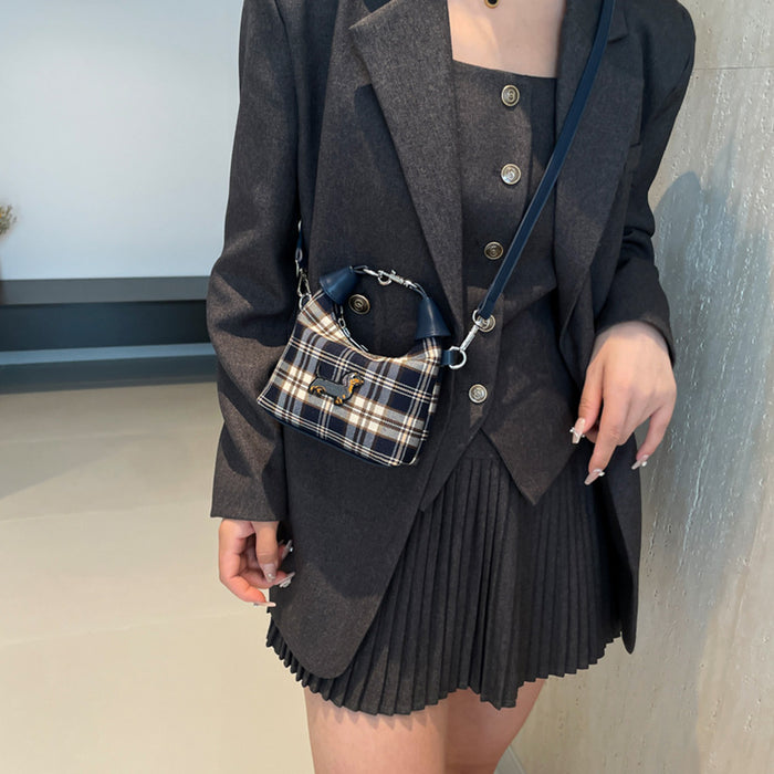 Wholesale Children's bag with grid embroidery and parent-child mini crossbody bag