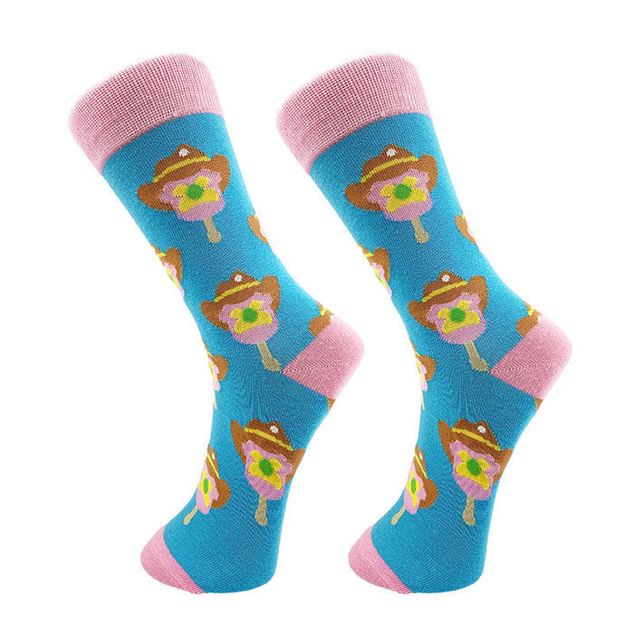 Wholesale Cartoon Letters Men's Mid-tube Socks JDC-SK-YiYan080