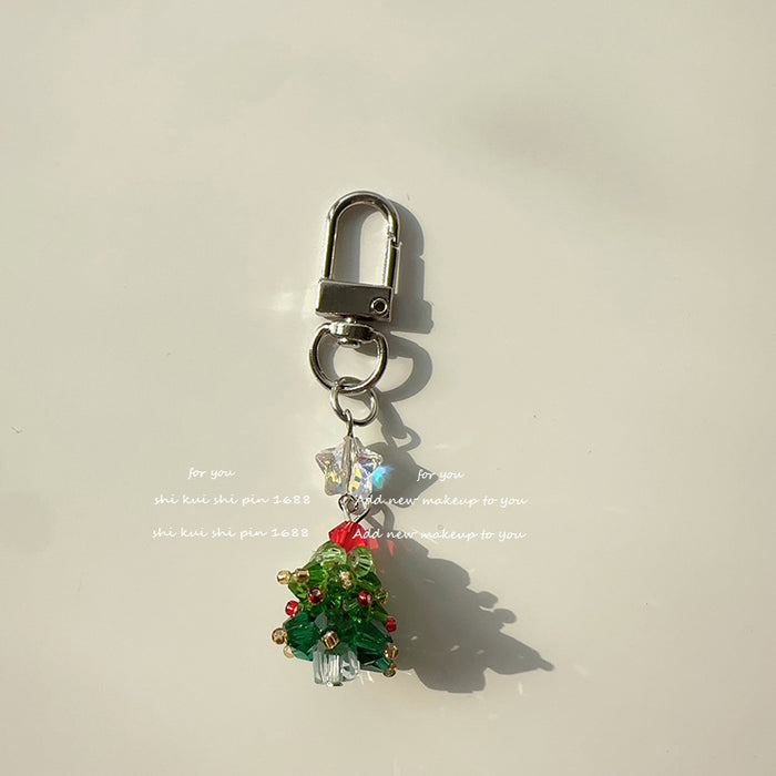 Wholesale Tree Mobile Phone Rope Pendant Crystal Beads Keychain Bag Hanging Accessories
