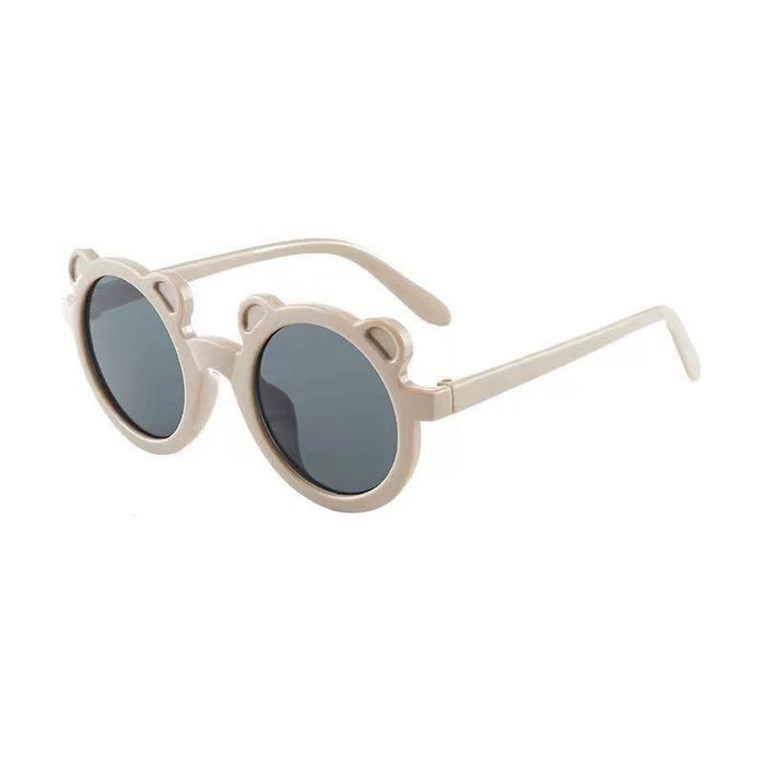 Wholesale Baby sunglasses matte children's sunglasses trendy round frame retro mocha mirror