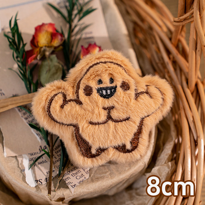 Wholesale Niche cartoon Ah Qiang and Ah Zhen plush toy pendant, abstract and funny clothing hanging accessory, keychain