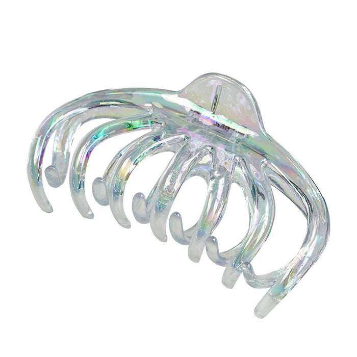Wholesale Stylish Pearlescent Mermaid Large Hair Claw Clip Plastic Grip