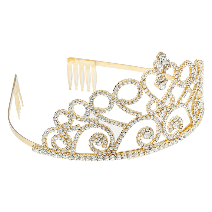 Wholesale bridal headdress alloy crown women's full diamond comb crown