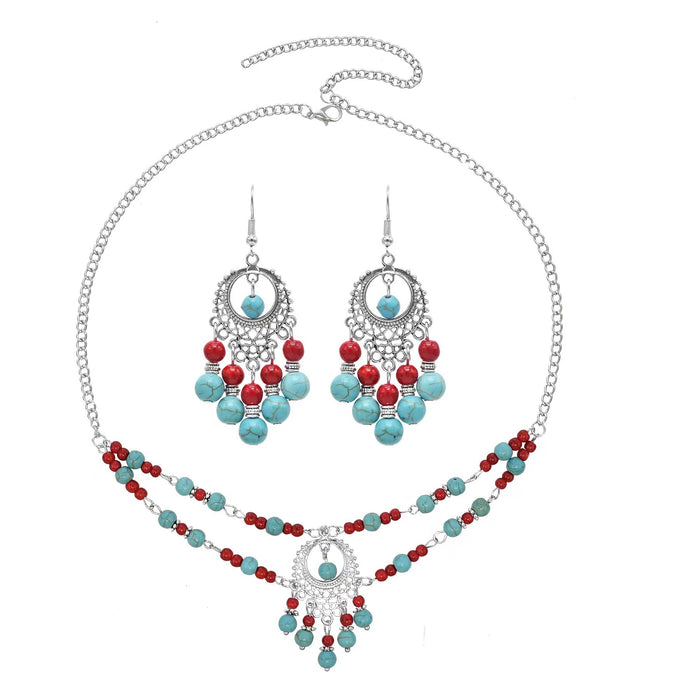 Wholesale Tassel retro earrings, eyebrow center pendant, forehead chain