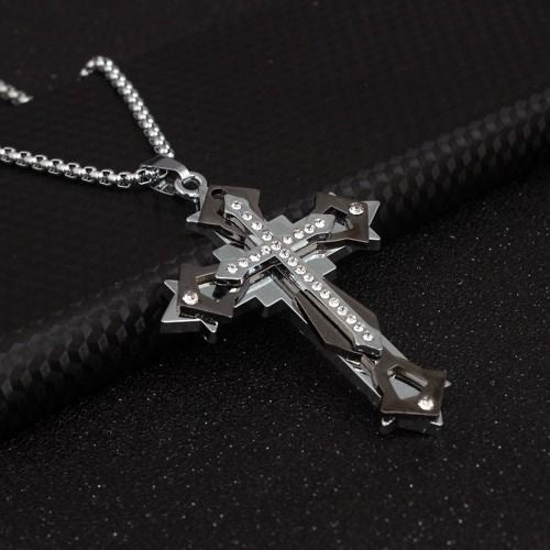 Wholesale Alloy Cross Pendant Men's Necklace JDC-NE-DanY004