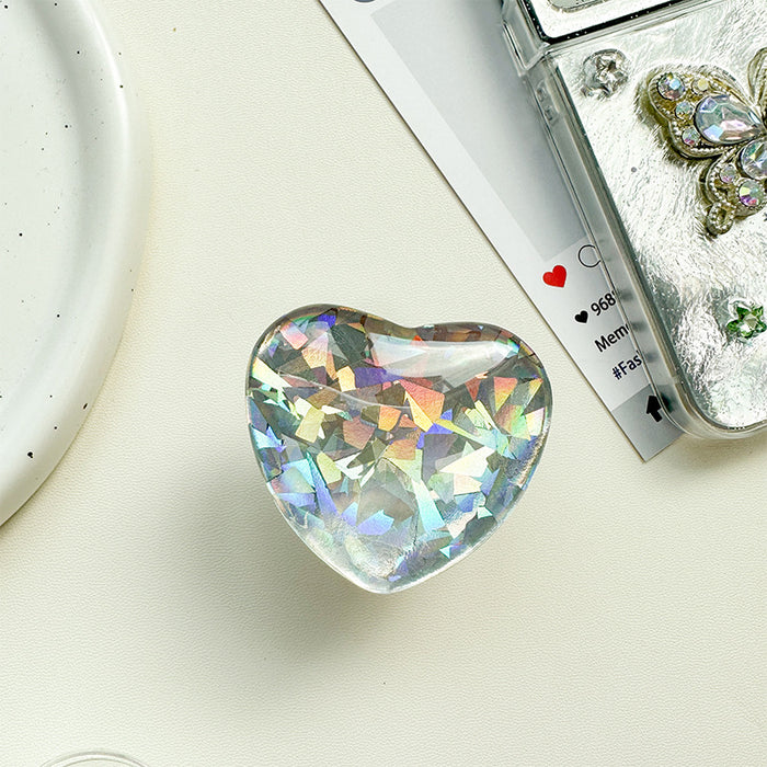 Wholesale Glass Heart-Shaped Phone Airbag Stand