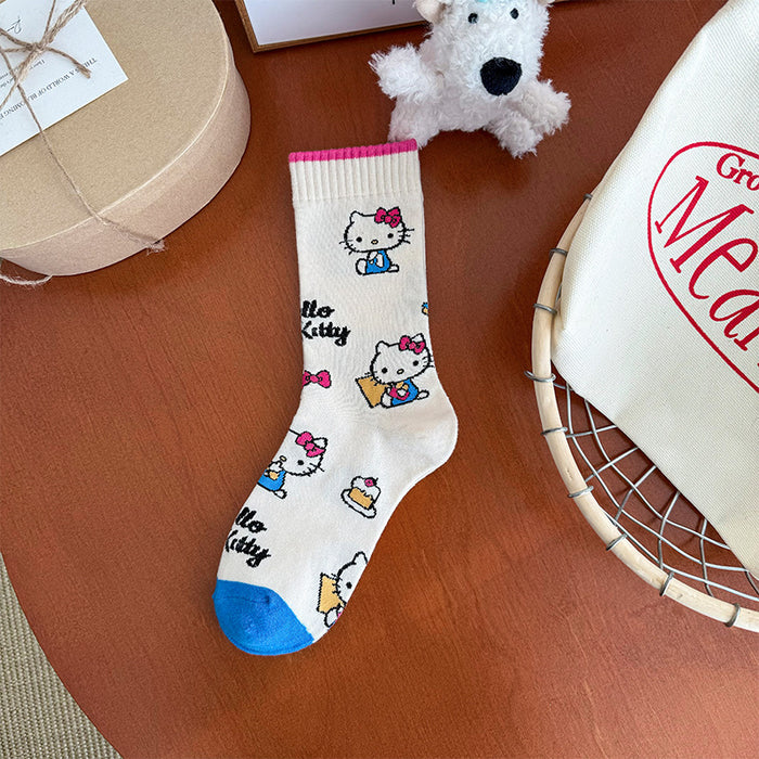 Wholesale Cute socks for women,  mid-calf socks,  cotton socks,  spring and autumn style,  personalized long socks
