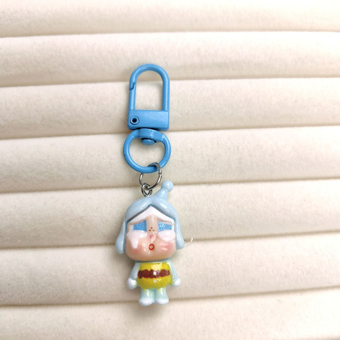 Wholesale Cute Crying Baby Girl Healing Keychain Mobile Phone Pendant Girl Soft Cute Ins Backpack Jewelry Best Friend Couple Gift