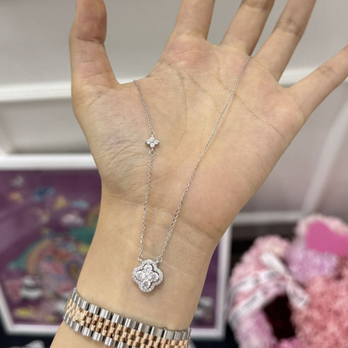 Wholesale 925 Sterling Silver Necklace Lucky Four-leaf Clover 2025 New Clavicle Chain