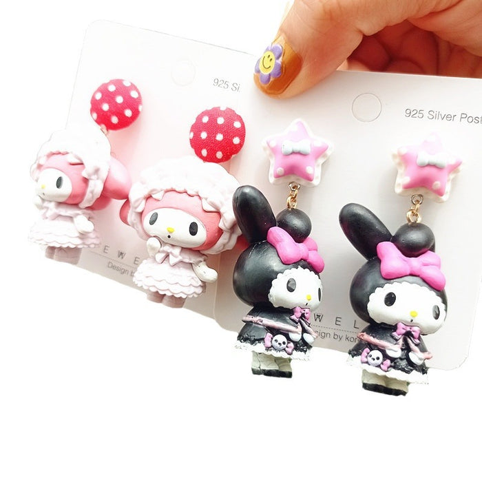 Wholesale Children' s Dream Cute   cosplay Dress-up Maid  Funny Cartoon Earrings
