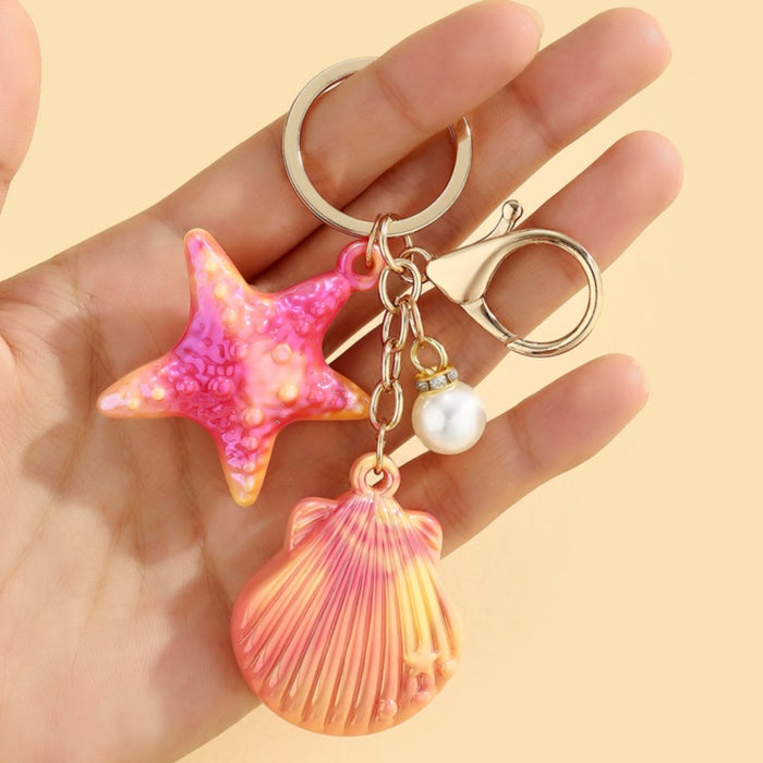 Wholesale Marine Life Watercolor-Style Keychain