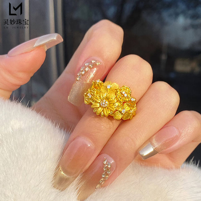 Wholesale Ring Little Daisy Ring Retro