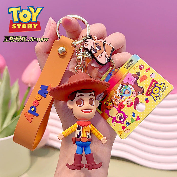 Wholesale Cute Cartoon Three-dimensional PVC Keychain JDC-KC-NiuG003