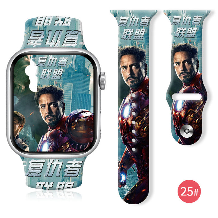 Wholesale Printed Silicone Watch Strap JDC-WD-NuoQi025