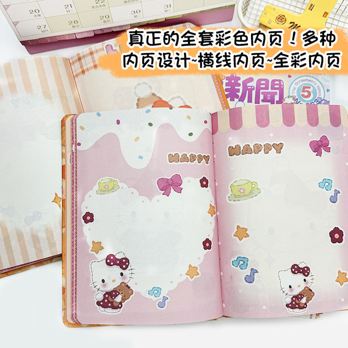 Wholesale 5pcs Baking Cat Hard cover Notebook Cute Full Color Painted Inner Page Cartoon Hand Ledger