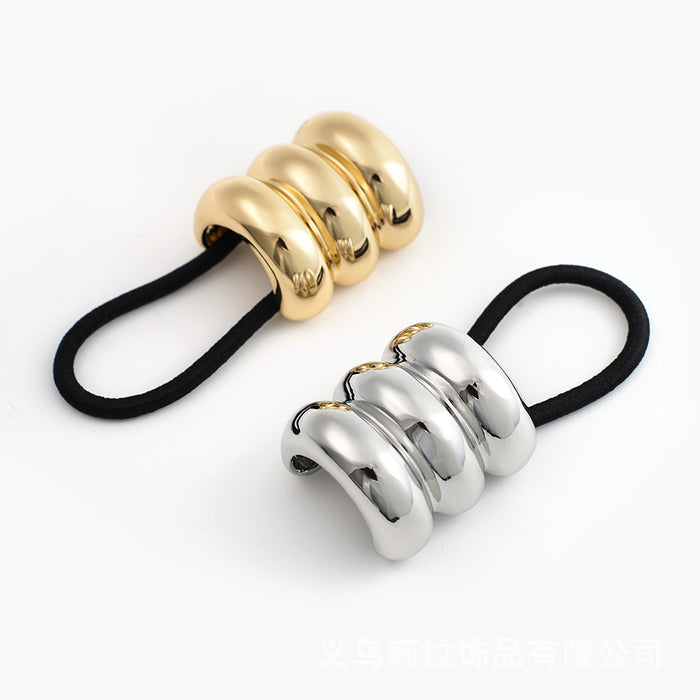 Wholesale Metal mini three-layer hair rope hair ring ponytail hair ring hair rope