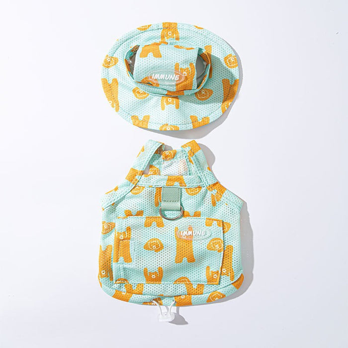 Wholesale Pet Hat Breathable Sunscreen Hat Teddy  Dog Fisherman Hat