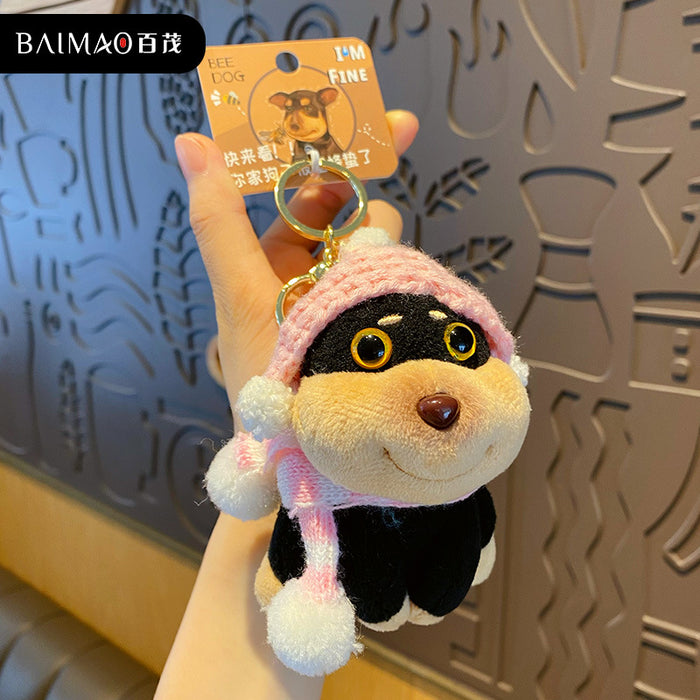 Wholesale Original funny plush toy keychain, cute and exquisite plush toy bag pendant