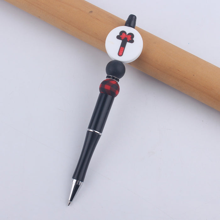 Wholesale Cartoon Letter Silicone Beaded Pen JDC-PN-GuangTian003