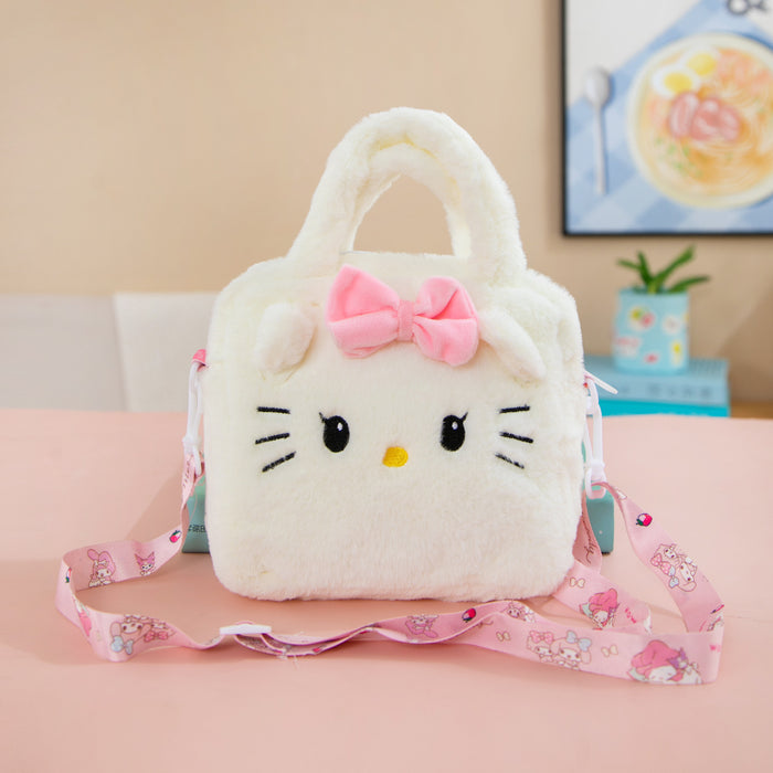 Wholesale Cartoon velvet bag children's cute all-match storage small change bag grab doll messenger bag