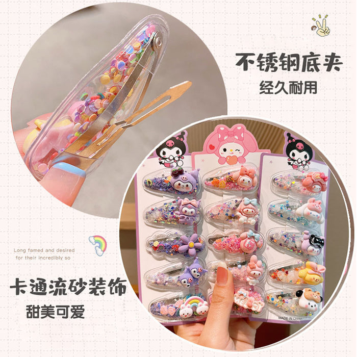 Wholesale Children's Quicksand Cartoon Resin Hairpin JDC-HC-Qinwen002