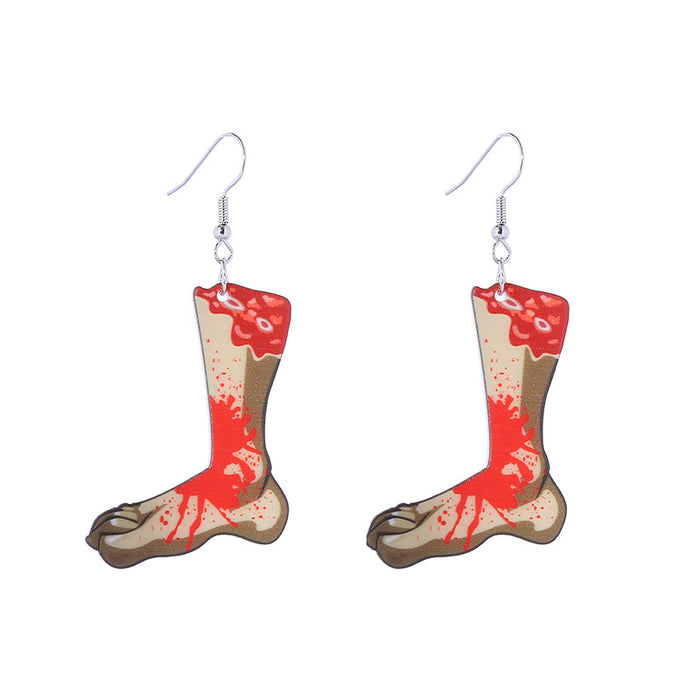 Wholesale  Series Horror Bloodstain Acrylic Earrings Claw  Earrings