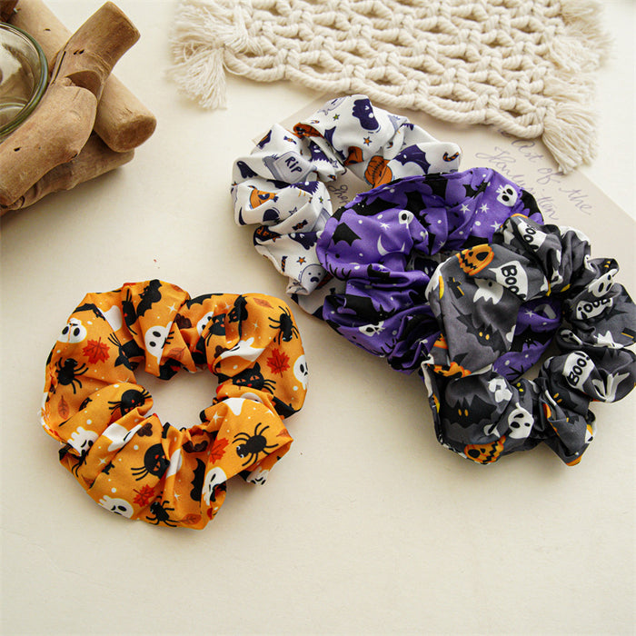 Wholesale Halloween Skull Series Satin Hair Tie JDC-HS-SanTai001